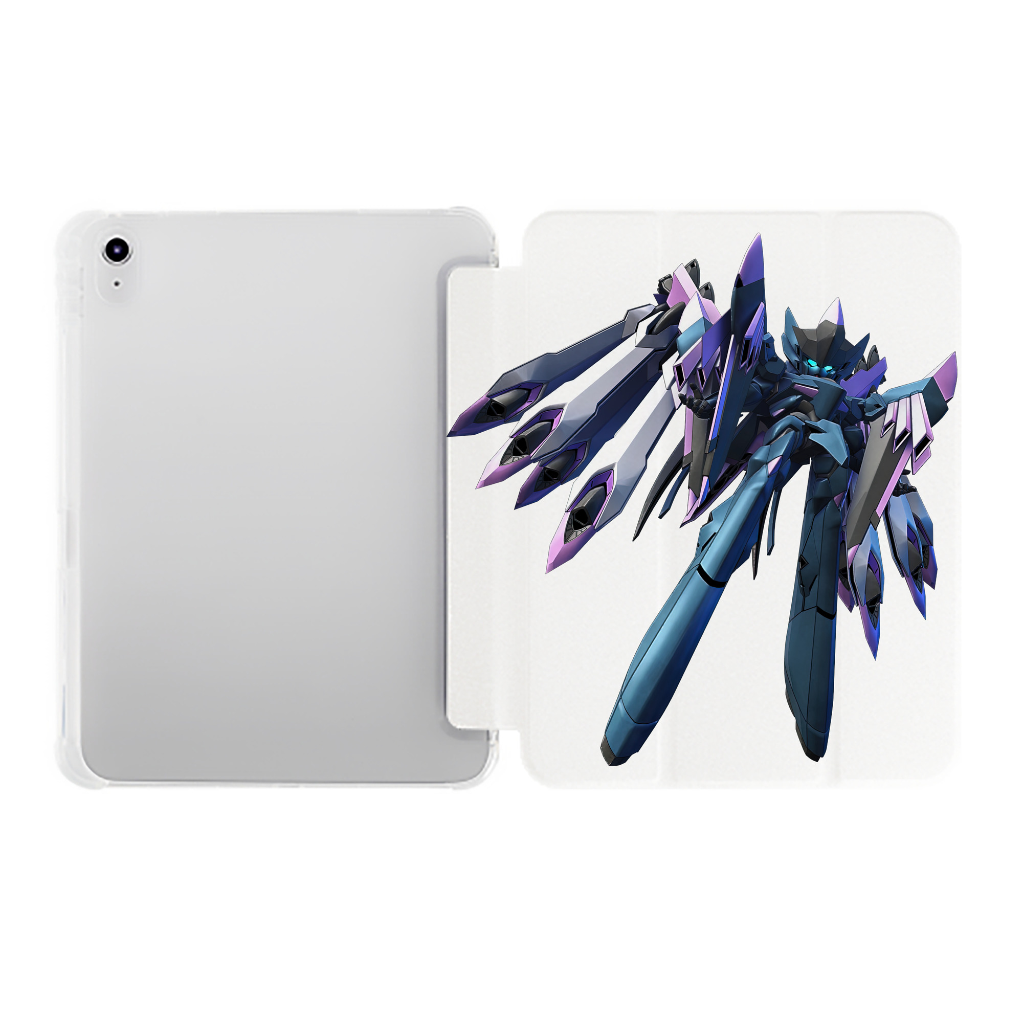 （画像用） 機動戦士ガンダム Mobile Suit Gundam IPad ケース ペン収納付き 三つ折りスタンド PUレザー×シリコン 対応機種9.5/10.5/10.9インチ